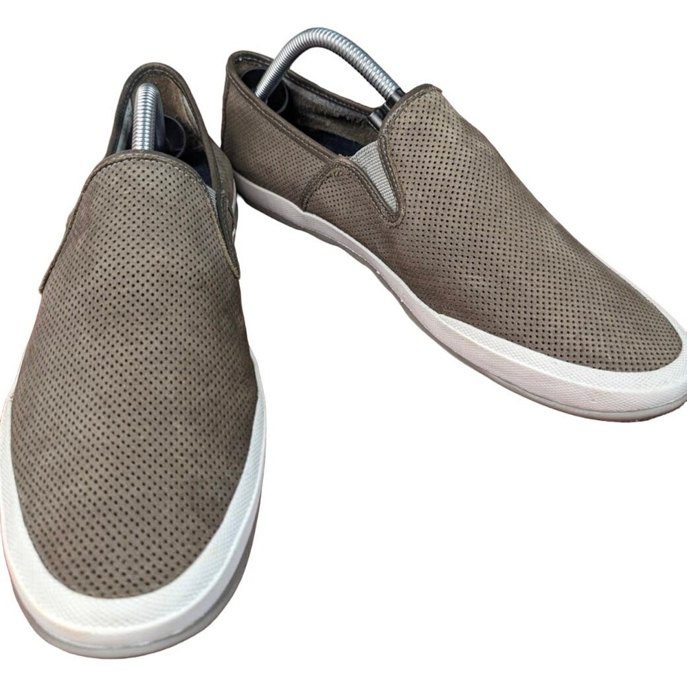 Johnston & Murphy McGuffey Slip On Mens Shoe Size 9 Gray‎ Perforated Leather